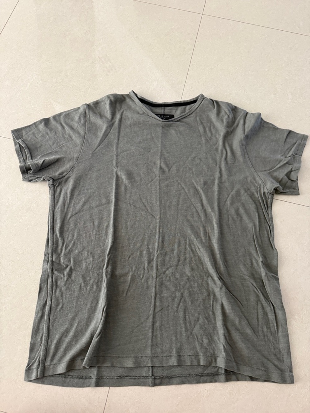 Men's Rag & Bone Crew Neck T-Shirt in Gray xl